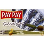 SARDINAS EN ACEITE DE OLIVA PAY PAY RR125 50/30 PACK 10