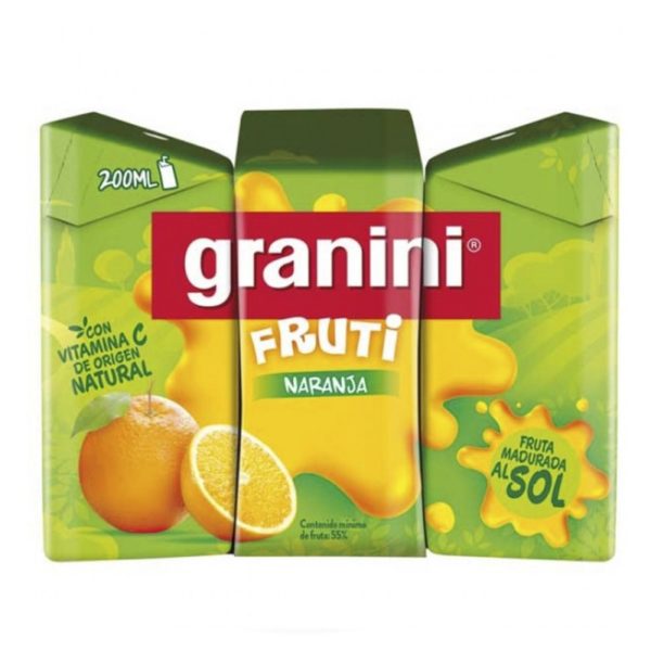 GRANINI NARANJA MINIBRIK 20 CL. PACK 3 UND.