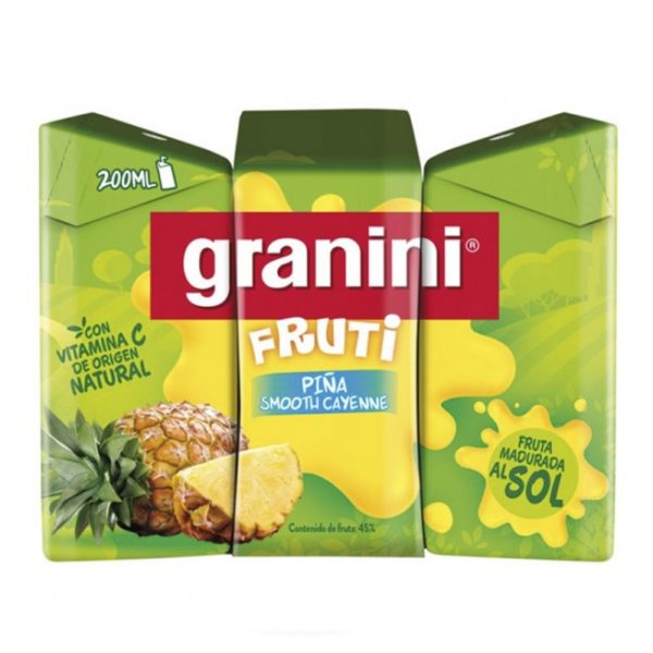 GRANINI PIÑA MINIBRIK 20 CL. PACK 3 UND.