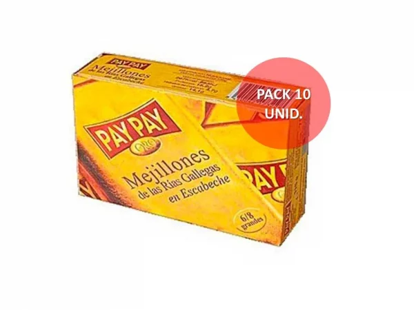 Mejillones Pay Pay 6/8 pack 10 unidades