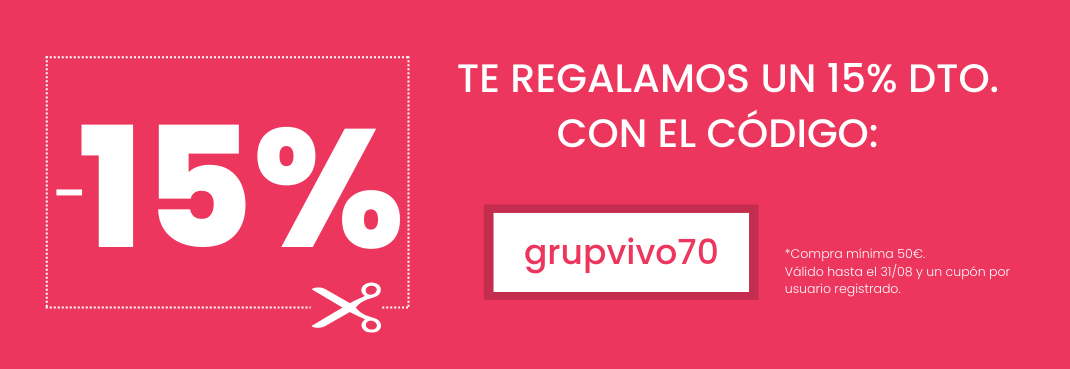 Cupón de descuento 15% grupvivo70